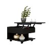 NicBex Coffee Tables for Living Room 15.3" H Rectangle Modern Lift Top Coffee Table with Casters and 1 Open Shelf, Black - 4 of 4