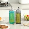 Slickblue Stylish Blue & Grey Oil Dispenser Set of 2 – 16.7 oz Capacity Each - 2 of 4