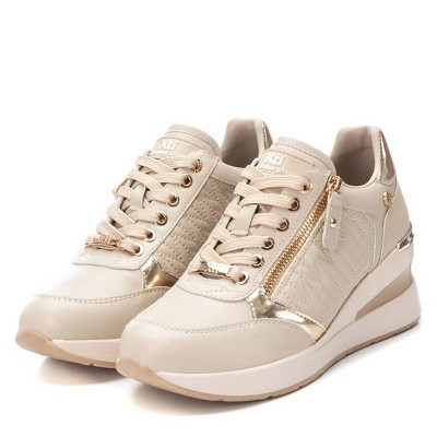Женские кроссовки XTI Women's Wedge Sneakers with side zipper 143071 Beige 9 — фото 4
