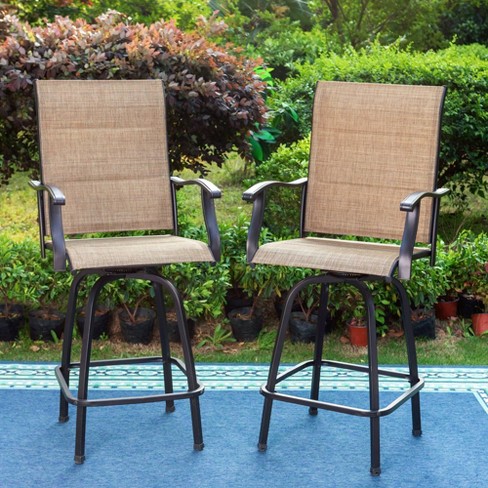 Bar height sling back store patio chairs