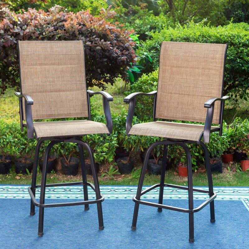 3pc Outdoor Swivel Bar Height Stools &#38; Table - Captiva Designs, 3 of 13