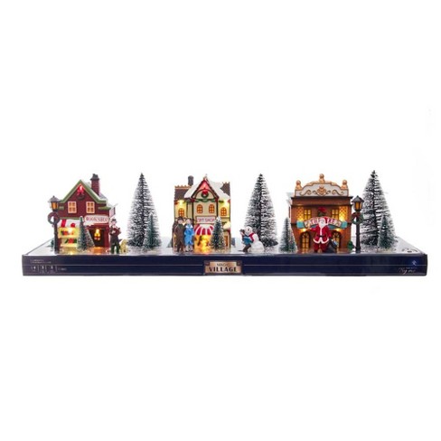 Kurt Adler 5.5-Inch Battery-Operated LED Lit Christmas Village, 17 Piece Set - image 1 of 4