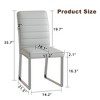 ChicFurnit Dining Sets of 4 pcs Premium PU Chairs with High Density Foam and Sturdy Iron Legs for Home or Office, Gray, 21.5"*17.2"*35.7" - 2 of 4