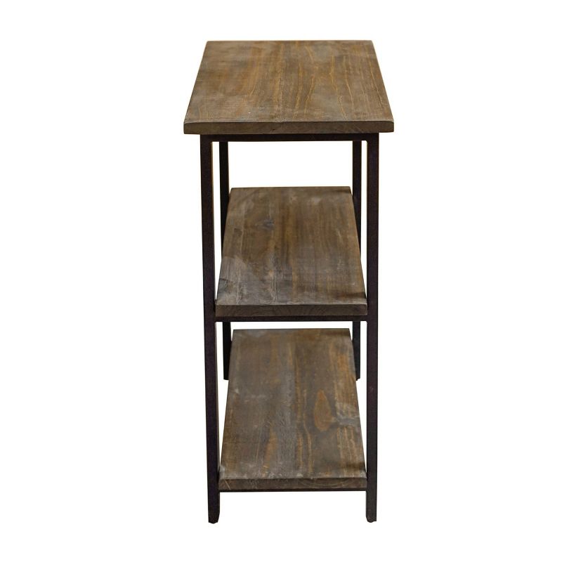 31&#34; Pomona 2 Shelf Bookshelf Metal and Solid Wood Natural - Alaterre Furniture, 6 of 10