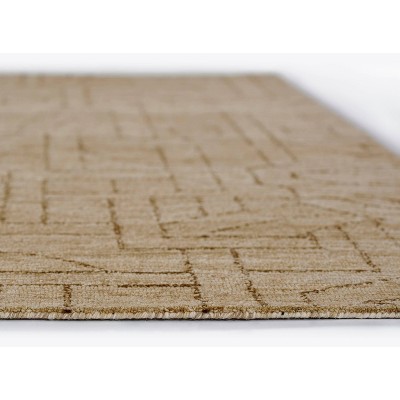 Natural Geometric Wool Hand Tufted Runner Rug