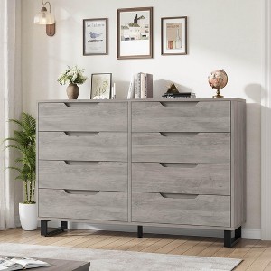 Dresser for Bedroom, Wide Dresser, Freestanding Horizontal Drawer with Storage, Wooden Closet Chest Storage - 1 of 4