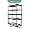 COZONY 5-Tier Garage Storage Shelves – Heavy Duty Metal Utility Rack with Adjustable Height for Basement & Workshop - 3 of 4
