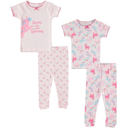 Milkberry Soft Bamboo Pajamas Toddler Pajama Set Girls in Pink