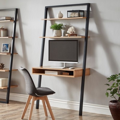 Wall Ladder Desk Target - Leaning Wall Desk With Shelves