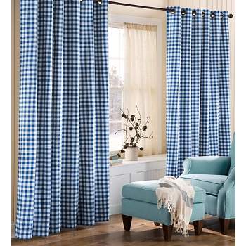 Thermalogicª Check Grommet-Top Double-Wide Curtain Pair, 84"L