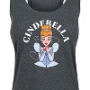 Women's - Disney Princess - Cinderella Kiss Graphic Racerback Tank - 2 of 4