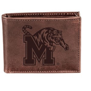 Evergreen NCAA Memphis Tigers Brown Leather Bifold Wallet Officially Licensed with Gift Box - 1 of 1