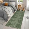 Modern Striped Rug for Living Room, Large Non-Slip Low Pile Diamond Washable Rugs, Stain-Resistant Contemporary Geometric Soft Indoor Carpet - 3 of 4
