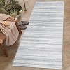 Acekool Striped Area Rug Modern Foldable Washable Non-Slip Soft Plush, Entryway & Bedroom Rug - 3 of 4