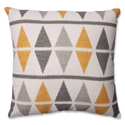 Pillow Perfect Ikat Argyle Birch Throw Pillow - 18"x18" - Gray