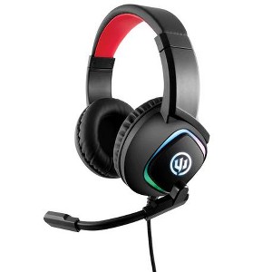 Wicked Audio Grid Legion 800 Wired Gaming Headphone Headset Compatible with PC, Mac, Xbox, PlayStation, Nintendo Switch, and mobile devices - Black - 1 of 4