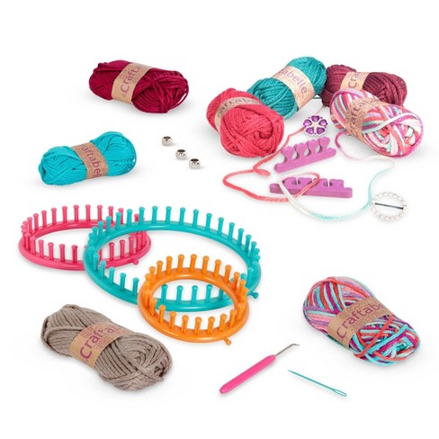 Knitting Loom Kit for Kids, Knitting Board Looms with DIY Craft Crochet  Hook Needle Kit, Easy to Follow, Creativity for Kids Beginner, Knitting