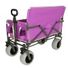 Hrinhom 40.9"W 3-in-1 Convertible Folding Wagon Cart with All-Terrain Wheels and Bench Seat - 4 of 4