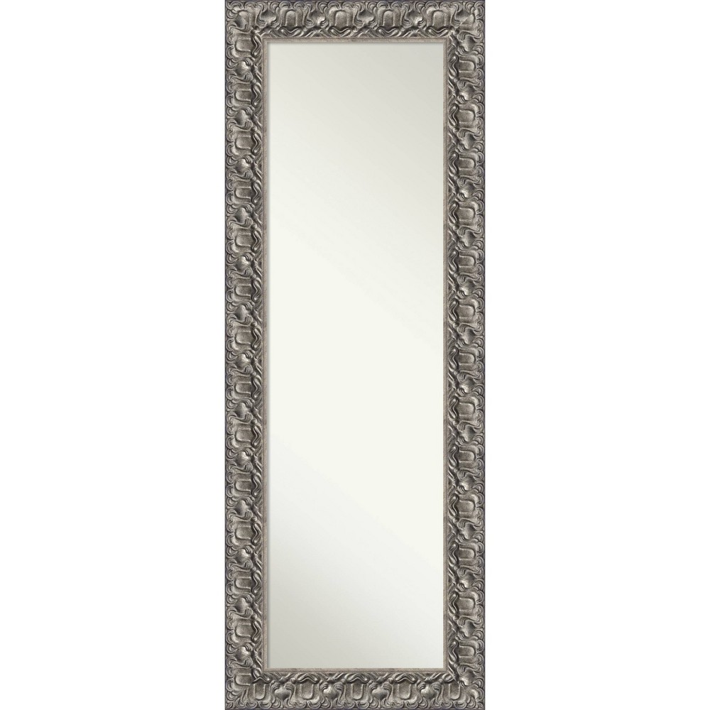 Photos - Wall Mirror 20" x 54" Non-Beveled Silver Luxor Wood on The Door Mirror - Amanti Art