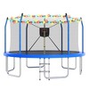14/16FT Trampoline with LED Lights & Basketball HoopRound, Outdoor Recreational Trampoline for Kids and Adults - ModernLuxe - 2 of 4