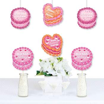 Big Dot of Happiness Hot Girl Bday - Decorations DIY Vintage Cake Birthday Party Essentials - Set of 20