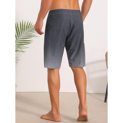 INSPIRE CHIC Men's Summer Colorblock Drawstring Side Pocket Long Board Shorts 36 Dark Gray — фото 3