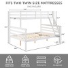 INFURNIC Beds Twin Over Full Bunk Bed with Guardrails Sturdy Wooden Frame and Ladder for Kids Teens, White, 78.35"*59.06"*61.81" - 4 of 4