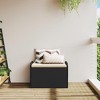 vidaXL Storage Bench with Cushion Black 31.5"x20.1"x20.5" Poly Rattan - 3 of 4