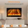 ROVSUN 30'' Electric Fireplace with WiFi & Remote Control, Ultra-Thin Wall Mounted & Recessed Heater with 12 Flame Color, Timer & Crystal, 1500W - 2 of 4