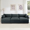 AENKYO Modern Crescent Cloud Oversized Sectional Sofa with Storage Removable Ottoman, Chenille Fabric 2-6 Seater for Living Room, Easy to Assemble - 3 of 4