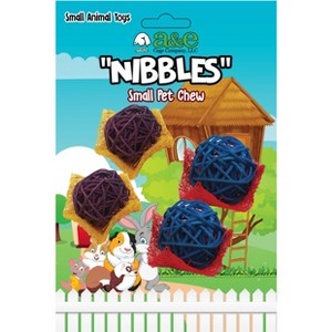 A&E Cage Company Loofah Bon Bons Guinea Pig, Rabbit, Gerbil, Mouse, Chinchilla, Hamster, Ferret and Rat Interactive Toy - 1 of 2