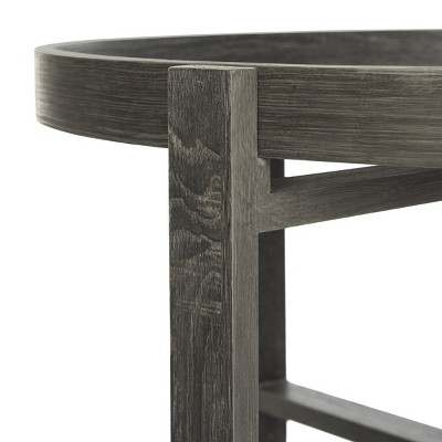 Cursten Dark Grey Wood X-Base Coffee Table