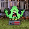 Gemmy Airblown Inflatable Slimer Ghost on Ghost Trap Ghostbusters , 3.5 ft Tall, Green - 2 of 2