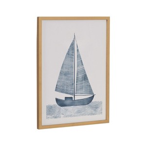 Kate & Laurel All Things Decor 12"x16" Gallery Nautical Blue Sailboat Print by The Creative Bunch Studio Gold - 1 of 4