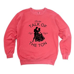 Simply Sage Market Women's Garment Dyed Graphic Sweatshirt Talk of The Ton - 1 of 3