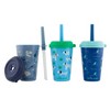 Reduce Gogo's 12 oz Kids Tumbler Set, 5 Pack Plastic Kids Cups with Straws and Lids Dishwasher Safe, BPA Free An Ideal Kids Smoothie Cup Mix and Match