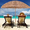 Tangkula 8 FT Hawaiian Style Outdoor Hula Umbrella Tropical Umbrella w/ Metal Ribs - 2 of 4