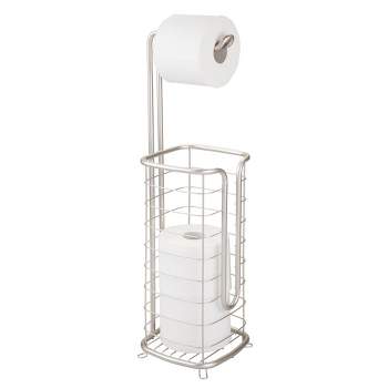 Zulay Kitchen Toilet Paper Holder Stand & Storage Holds 3 Extra Rolls for  Bathroom