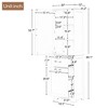 NicBex 68.1 Inch Tall Bathroom Storage Cabinet,Modern Storage Cabinet with 2 Different Size Drawers and Adjustable Shelf - 3 of 4
