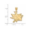 Black Bow Jewelry 14k Yellow Gold Plated Sterling Silver San Jose Sharks NHL Large Pendant - 2 of 3