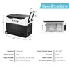 Costway 58 Quarts Car Refrigerator Portable RV Freezer Dual Zone w/ Wheel Orange\Black\Gray - 2 of 4