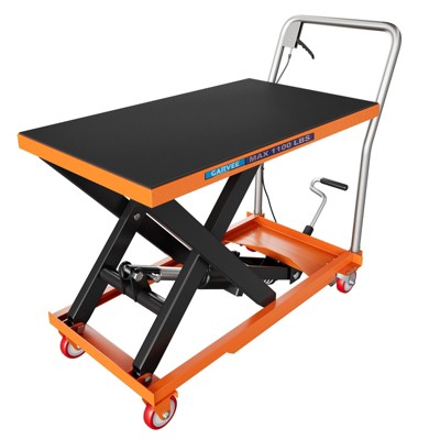 Hydraulic Lift Table Cart, 1100 lbs Load Capacity, Manual Single ...