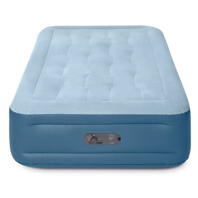 Intex Mid Rise Hexbeam 14" Electric Pump Twin Air Mattress - Dark Blue