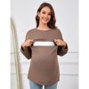 Coolmee Nursing Sweatshirt Invisible Comfort Friendly Zipper Long Sleeve Pullover Tops Maternity Shirts - 4 of 4