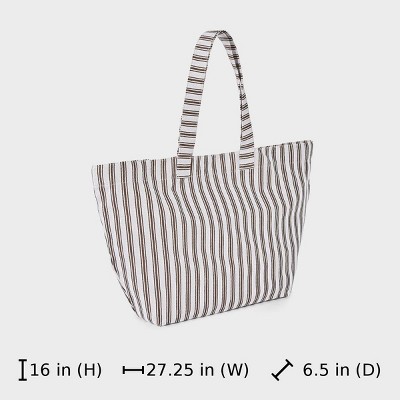 Сумки Universal Thread Striped Oversized Cotton Tote Bag - Universal Thread™ Brown — фото 7