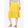Woman Within Plus Size Elastic-Waist Knit Tiered Skirt - 3 of 4
