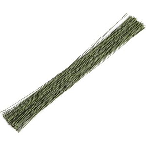 Juvale 200-Piece Green 16-inch Floral Flower Wire Stems Florist Flower Arrangement, 24 Gauge - 1 of 4