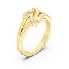 GILDED Statement Ring Band in 14KT Gold Plated & 925 Sterling Silver for Women in 1/4, 1/2, 3/4 Carat Total Weight Lab Grown Diamond | Size 7 - 2 of 4