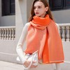 Anna-Kaci Women's Color Block Scarf with Soft Cozy Fabric Modern Neutral Tones and Textured Design - 2 of 3