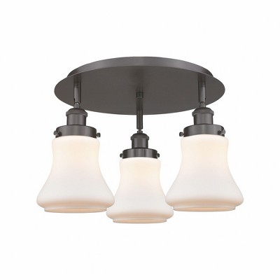 Bellmont - 3 Light Flush Mount In Art Deco Style-9.75 Inches Tall and 17.75 Inches Wide